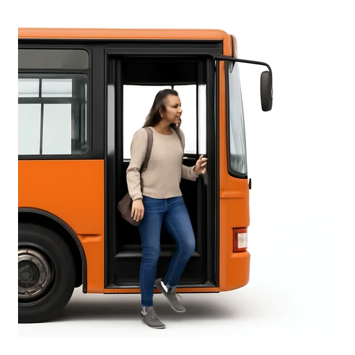Illustrazione: prendere l’autobus