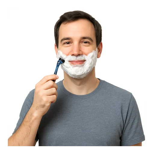 Illustrazione: radersi la barba
