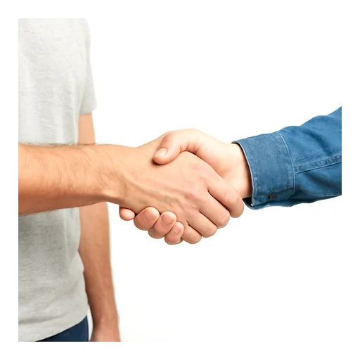 Illustrazione: stringere la mano