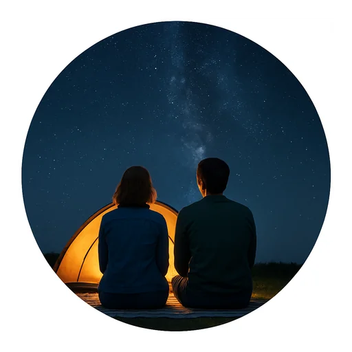 Illustrazione: guardare le stelle
