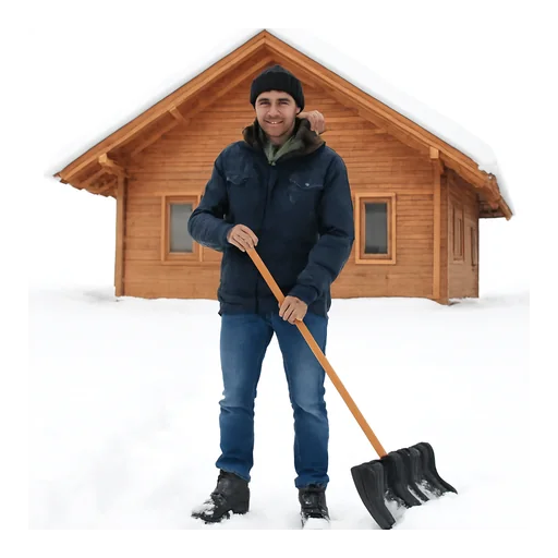 Illustrazione: spalare la neve
